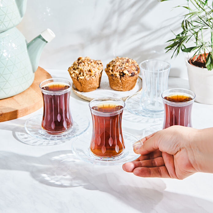 Karaca Vera Kristal 12 Parça 6 Kişilik Çay Seti