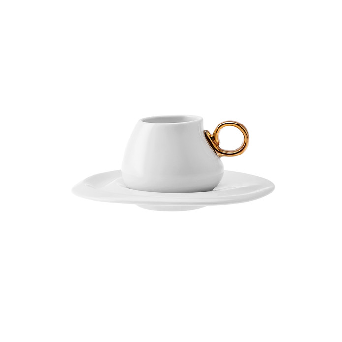 Karaca Krema Beyaz 6 Kişilik Kahve Fincan Takımı