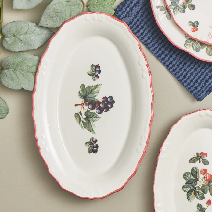 Karaca Cherry Kayık Tabak 33 cm