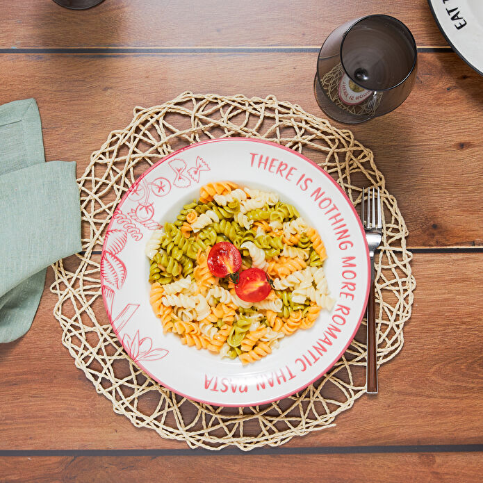 Karaca Makarna Tabağı Pembe 25 cm