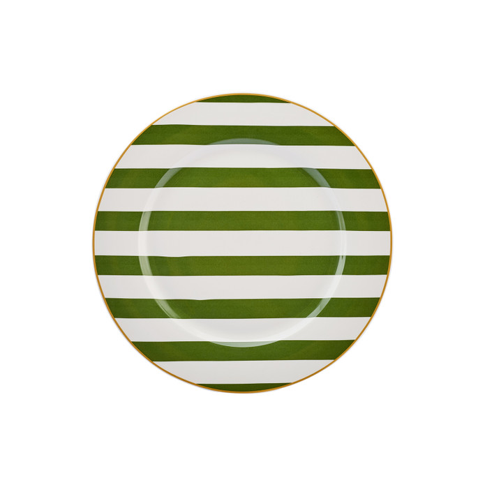 Karaca Kışa Hazırlık Yeşil Çizgili Servis Tabağı 27 cm