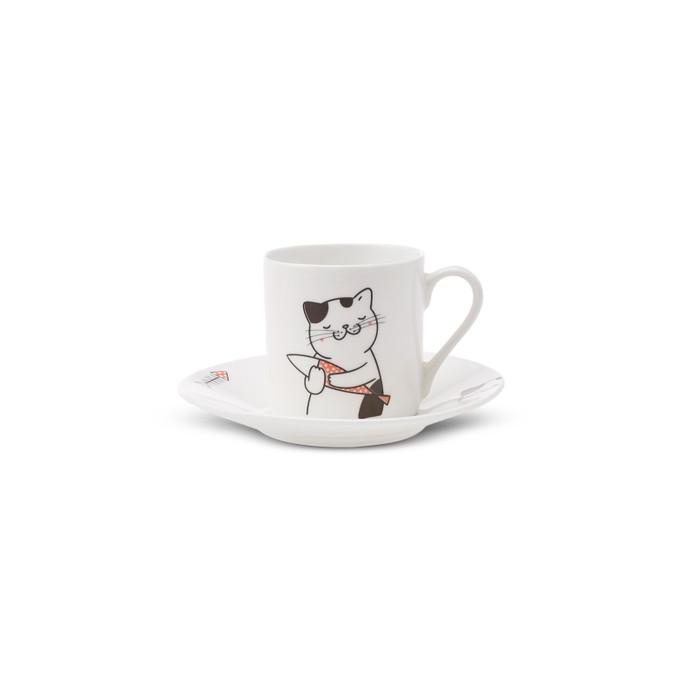 Karaca Kedili 6 Kişilik Kahve Fincanı Takımı 80 ml