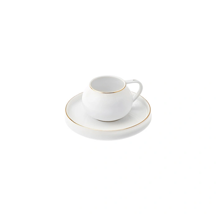 Karaca Hoop 6 Kişilik Porselen Kahve Fincan Takımı 100 ml