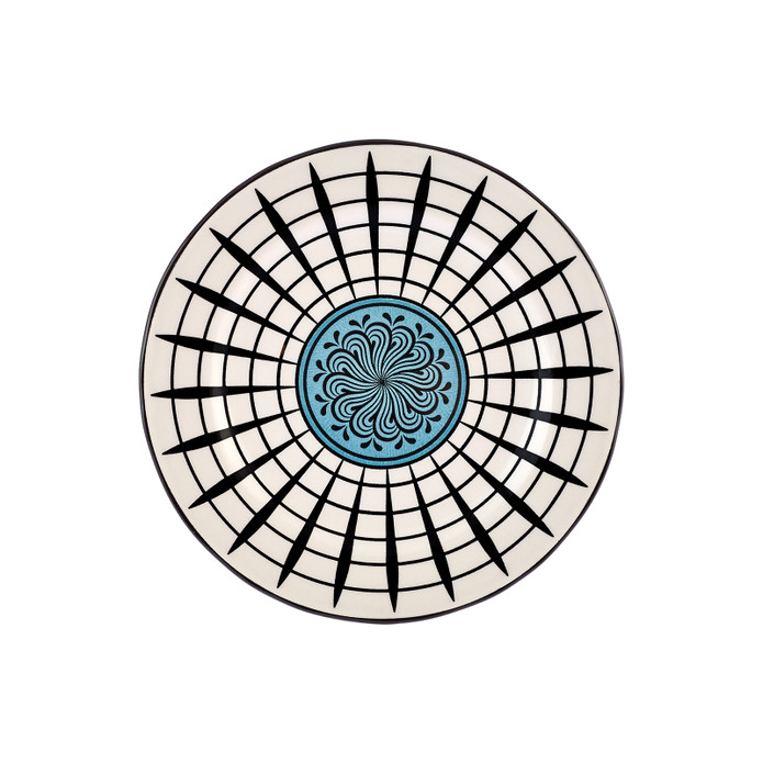 Karaca Paye Selçuklu Serisi Mavi Porselen Ekmek Tabağı 16 cm