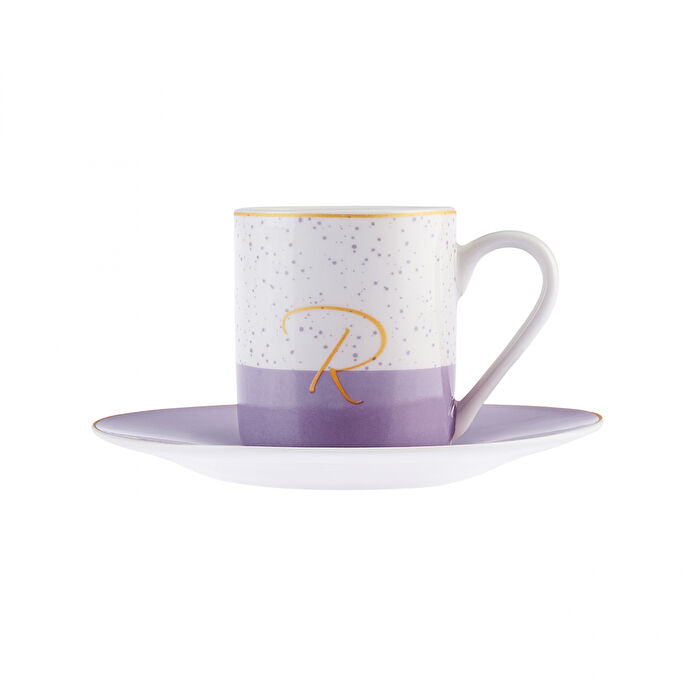 Karaca R Harfli Tek Kişilik Porselen Kahve Fincanı 100 ml