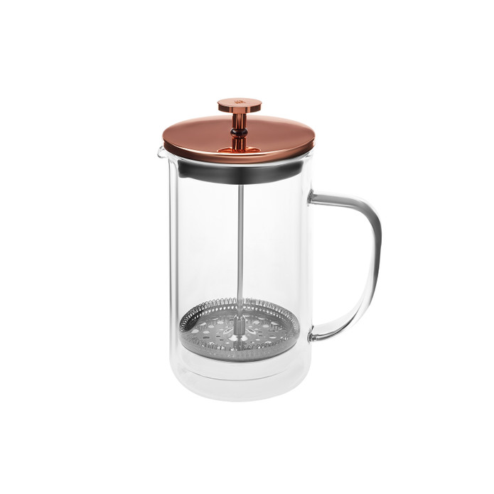 Karaca Pia Çift Cidarlı Borosilikat Cam French Press 600 ml Bronze 