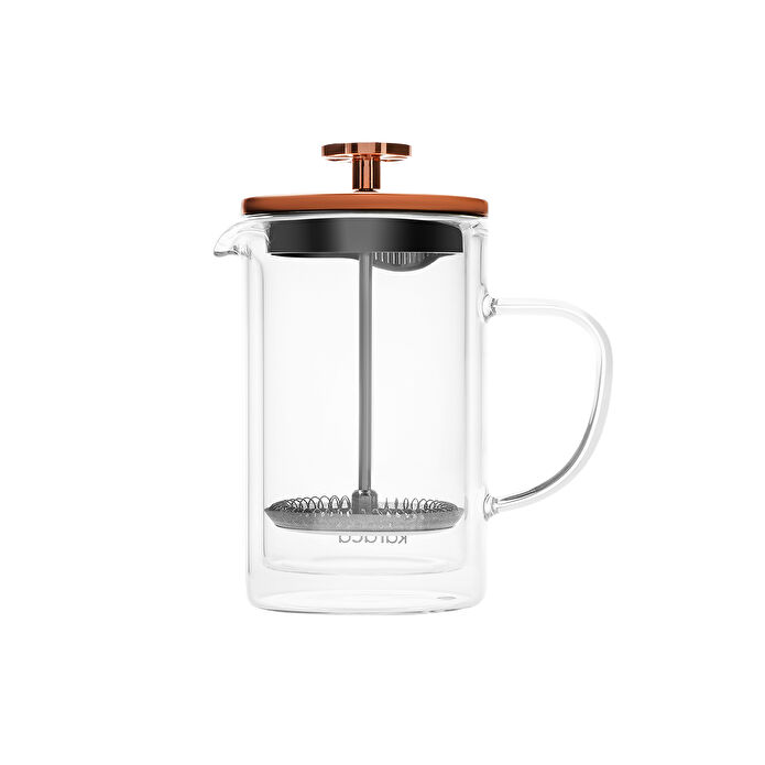 Karaca Pia Çift Cidarlı Borosilikat Cam French Press 800 ml Bronze