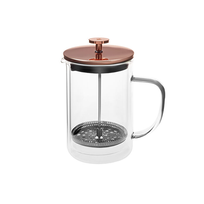 Karaca Pia Çift Cidarlı Borosilikat Cam French Press 800 ml Bronze
