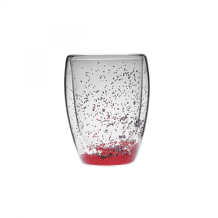 Karaca Pia Red Glitter Su Bardağı 350 ml