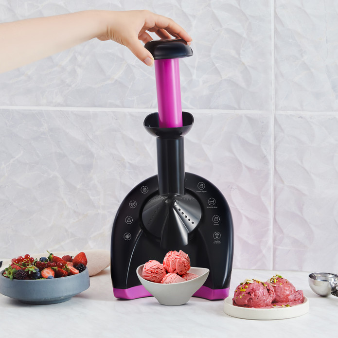 Karaca Frozen Healthy Ice Cream Machine Sağlıklı Dondurma ve Sorbe Makinesi Blush Pink