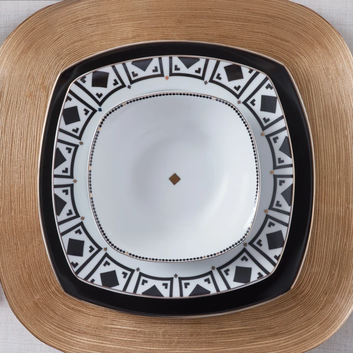 Karaca Monochrome 24 Parça 6 Kişilik Porselen Yemek Takımı