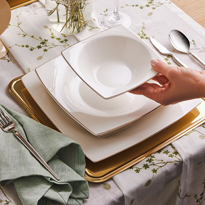 Karaca Tate Porselen 24 Parça 6 Kişilik Yemek Takımı