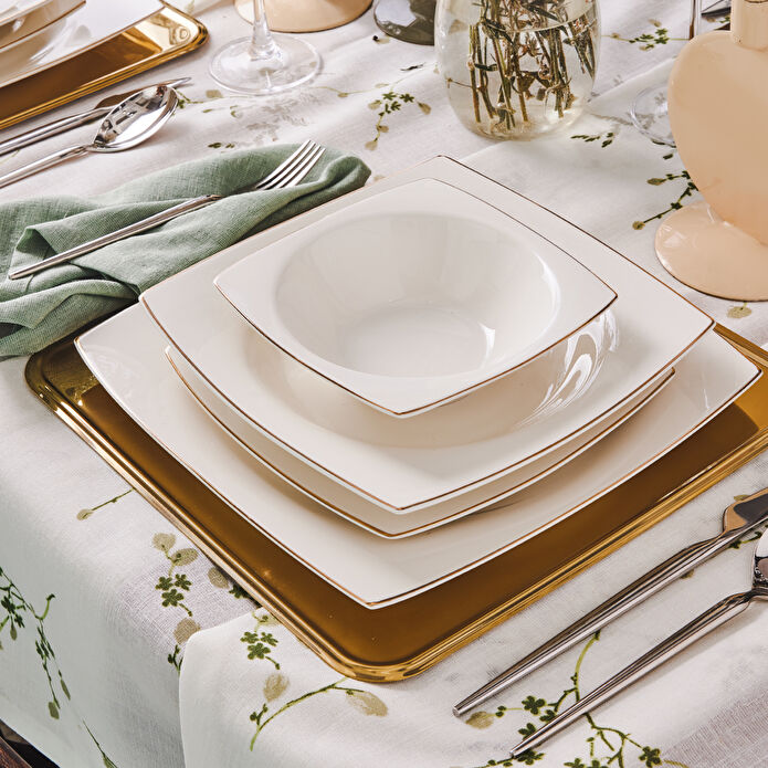 Karaca Tate Porselen 24 Parça 6 Kişilik Yemek Takımı