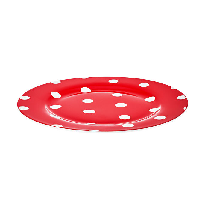 Karaca Polka Dot Kırmızı Porselen Pasta Tabağı 19 cm