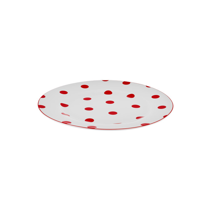 Karaca Polka Dot Beyaz Porselen Pasta Tabağı 19 cm