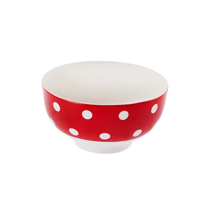 Karaca Polka Dot Porselen Kırmızı Çerezlik 11 cm