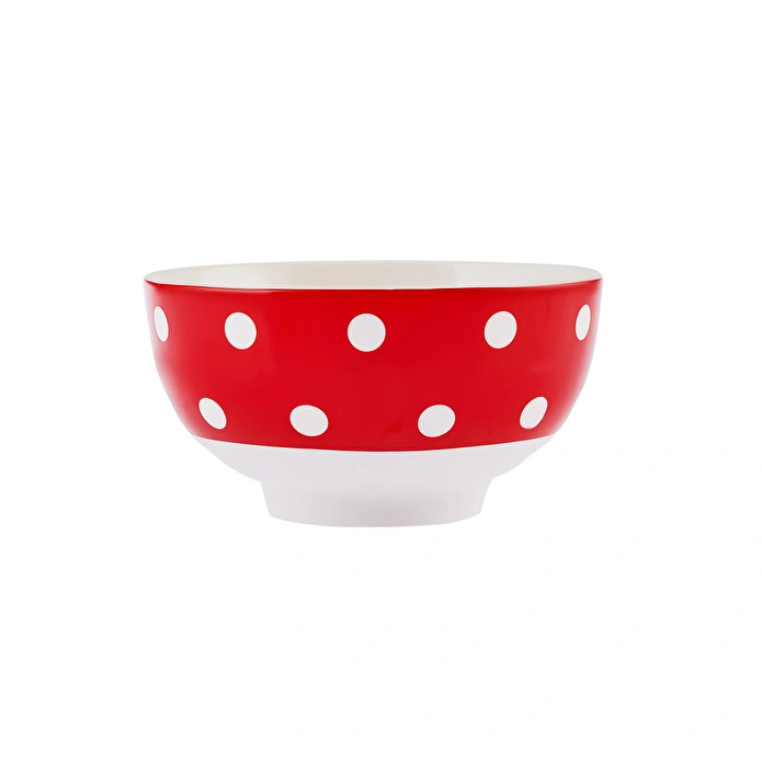 Karaca Polka Dot Porselen Kırmızı Çerezlik 11 cm