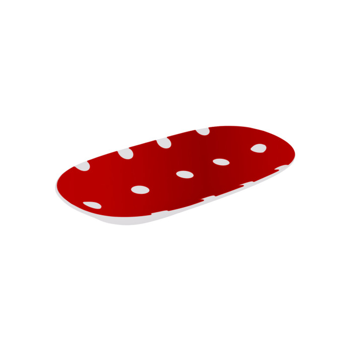 Karaca Polka Dot Kırmızı Porselen Kayık Tabak 26 cm