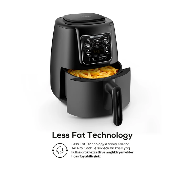 Karaca Air Pro Cook XL 2 in 1 Airfryer Black Shine