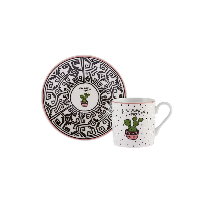 Karaca Kaktüs 6 Kişilik Kahve Fincan Takımı 80 ml