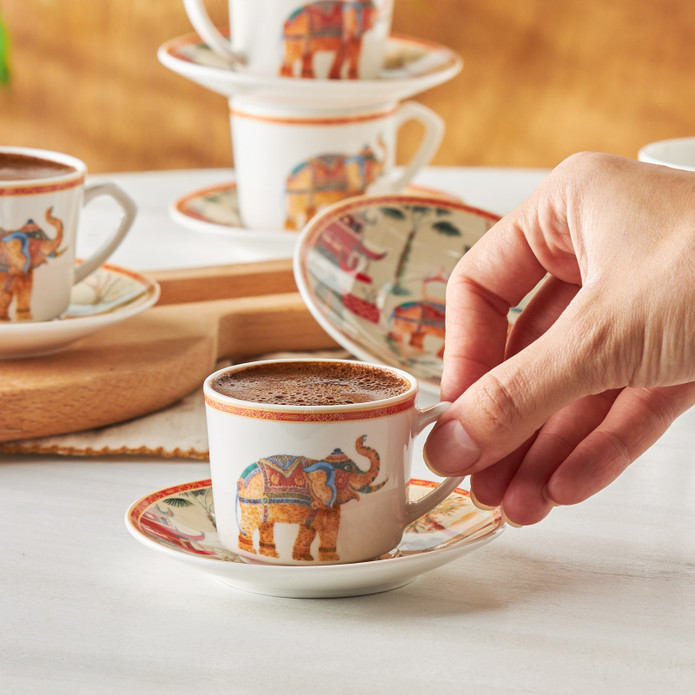 Karaca Moris 6 Kişilik Kahve Fincan Takımı 80 ml