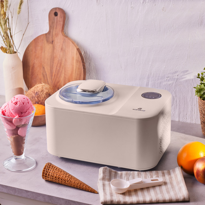 Karaca 2 in 1 Karıştırıcılı, Donduruculu Otomatik Dondurma Yapma Makinesi Vanilla