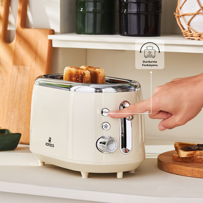 Karaca Crusty Ekmek Kızartma Makinesi Krem