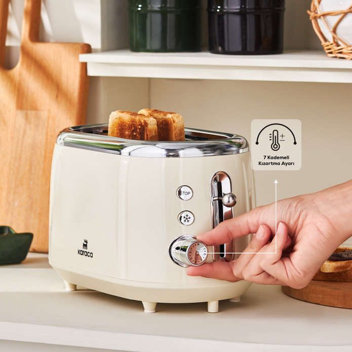 Karaca Crusty Ekmek Kızartma Makinesi Krem