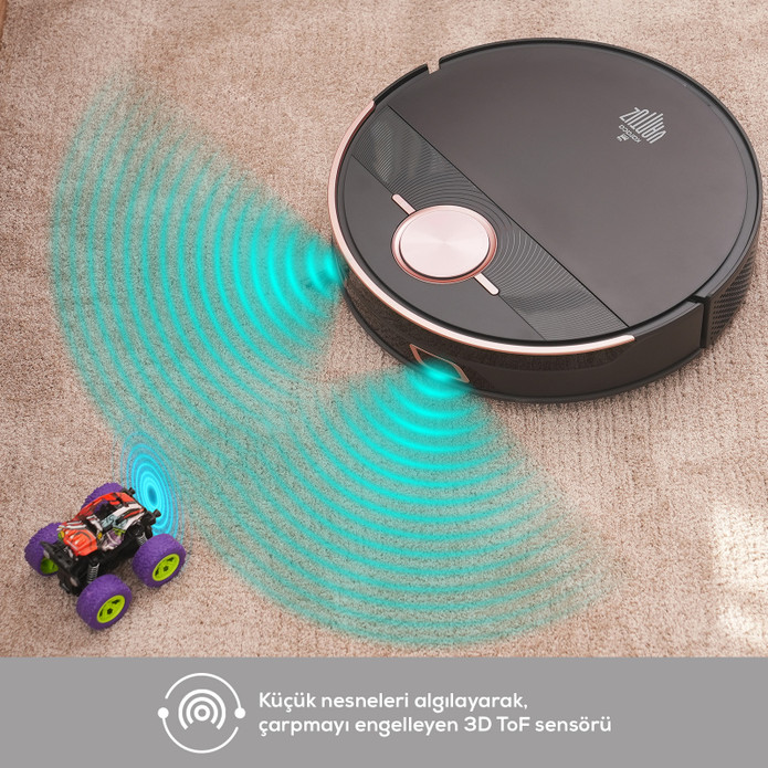 Karaca Vantuz Off-Road Premium 3in1 Otomatik Toz Hazneli Konuşan Robot Süpürge