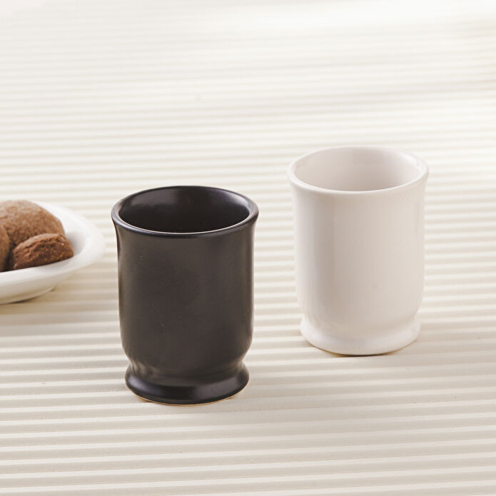 Karaca Merlin Tek Kişilik Seramik Büyük Boy Kahve Fincanı 115 ml Beyaz