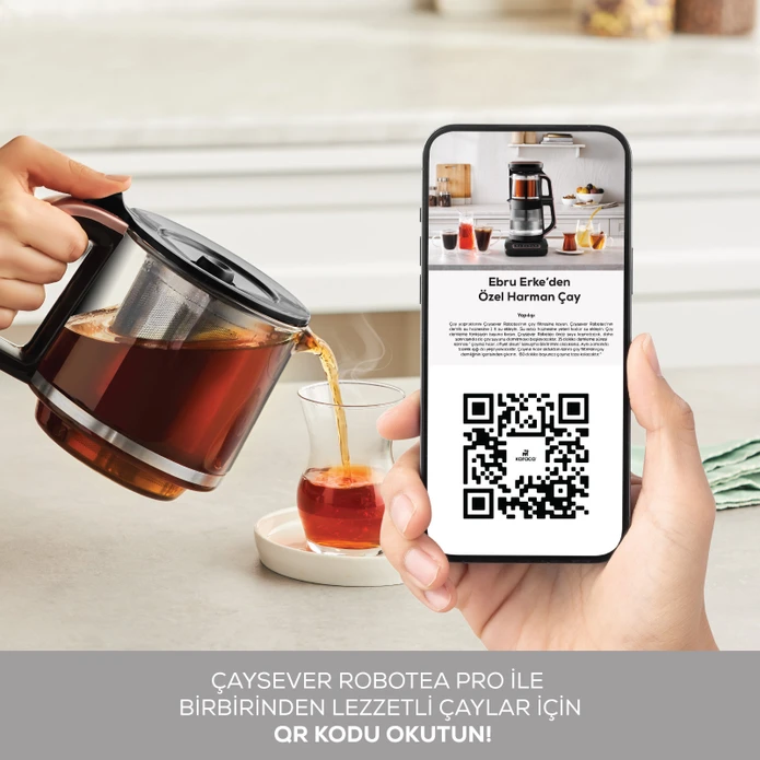 Karaca Robotea Pro Connect 4 in 1 Konuşan Cam Çay Makinesi Rosegold