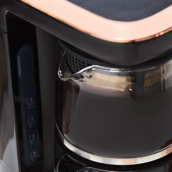 Karaca Robotea Pro 4 in 1 Konuşan Cam Çay Makinesi Black Copper