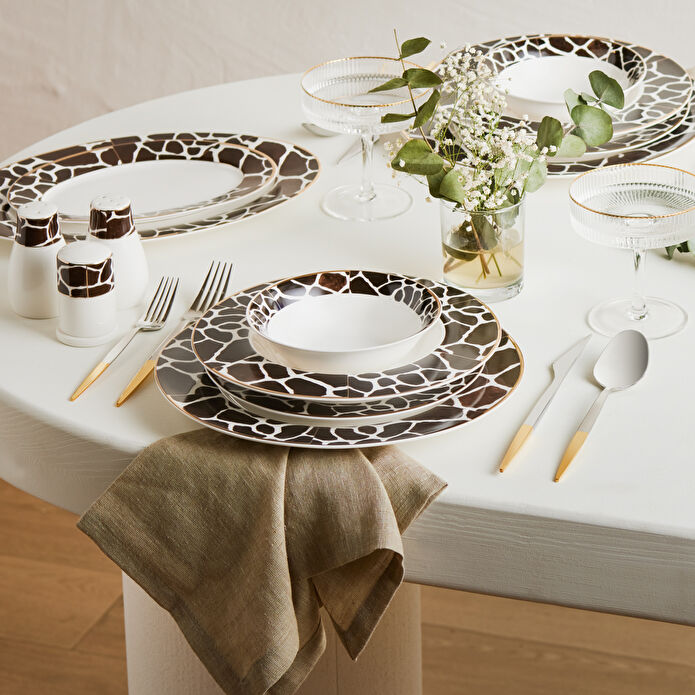 Karaca Kanela New Bone 56 Parça 12 Kişilik Yemek Takımı