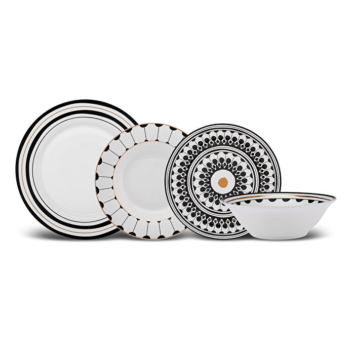 Karaca Maras New Bone 24 Parça 6 Kişilik Yemek Takımı