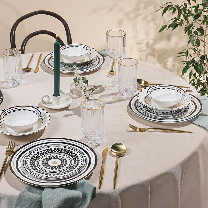 Karaca Maras New Bone 24 Parça 6 Kişilik Yemek Takımı