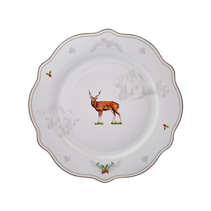 Karaca New Year Yılbaşı Family 24 Parça 6 Kişilik Porselen Yemek Takımı