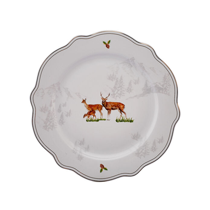 Karaca New Year Yılbaşı Family 24 Parça 6 Kişilik Porselen Yemek Takımı