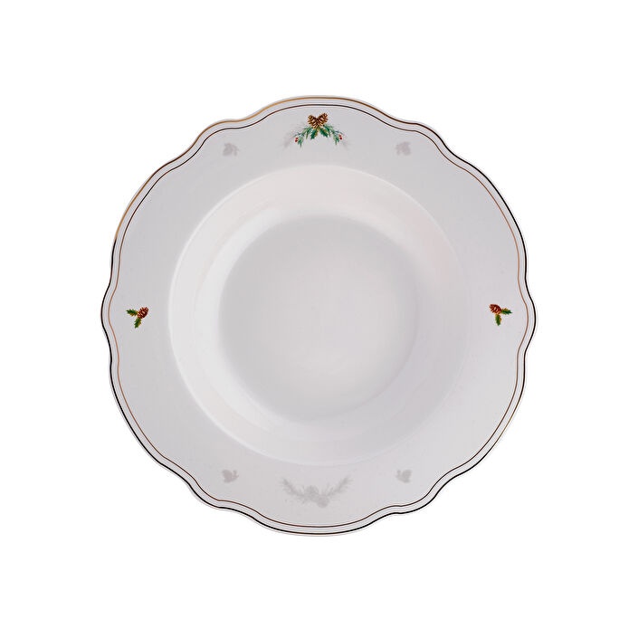 Karaca New Year Yılbaşı Family 24 Parça 6 Kişilik Porselen Yemek Takımı