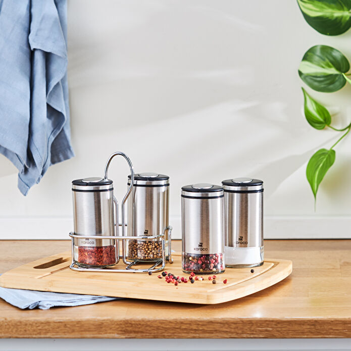 KARACA WALTER INOX 4'LÜ KARE BAHARAT TAKIMI