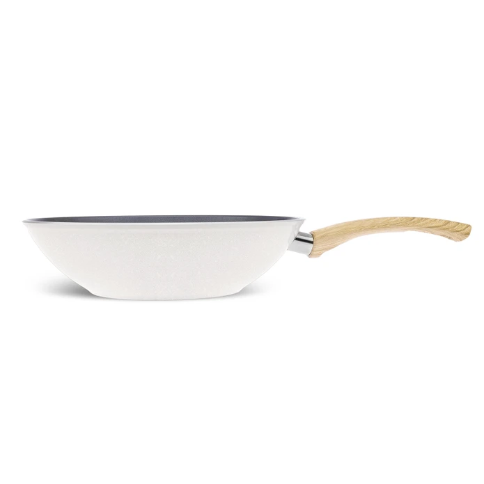 Karaca x Refika Birgül Swiss Crystal Wok Tava 28 Cm Creamy