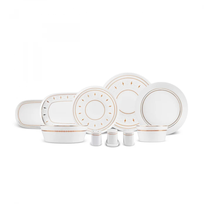 Karaca Streamline Alita New Bone 59 Parça 12 Kişilik Yemek Takımı