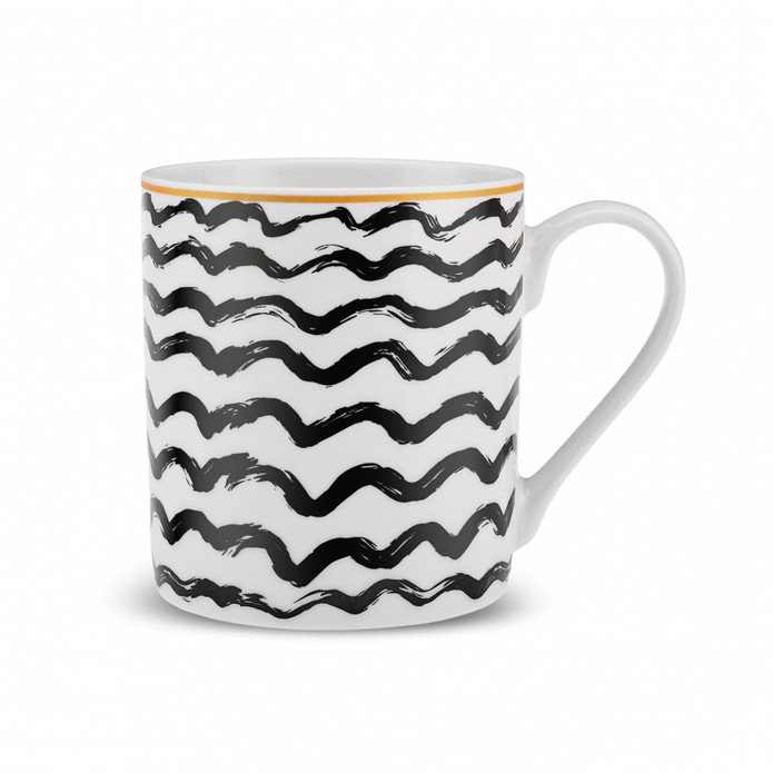 Karaca Zigzag Kupa 360 Ml Siyah