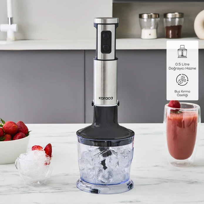 Karaca Inox Quick Mix Hız Ayarlı 1300W El Blender Set 9616B