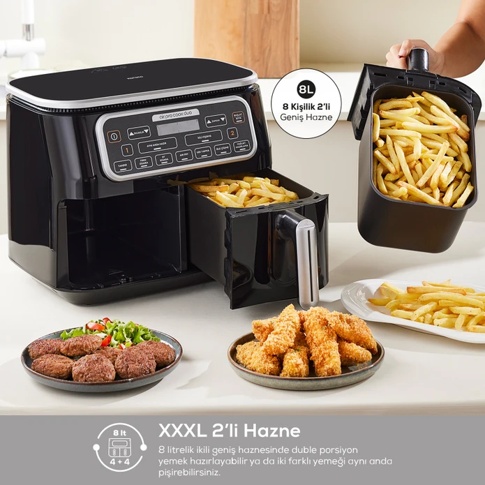 Karaca Air Pro Cook Duo Tandır XXXL 8 Litre Airfryer Stargold 8 Kişilik