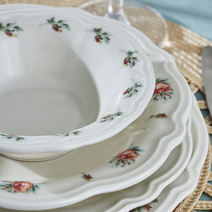 KARACA ROSEY 24 PARÇA 6 KİŞİLİK YEMEK TAKIMI