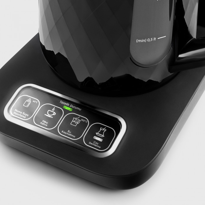 Karaca Robotea Pro Quartz 4 in 1 Konuşan Çay Makinesi Black Chrome