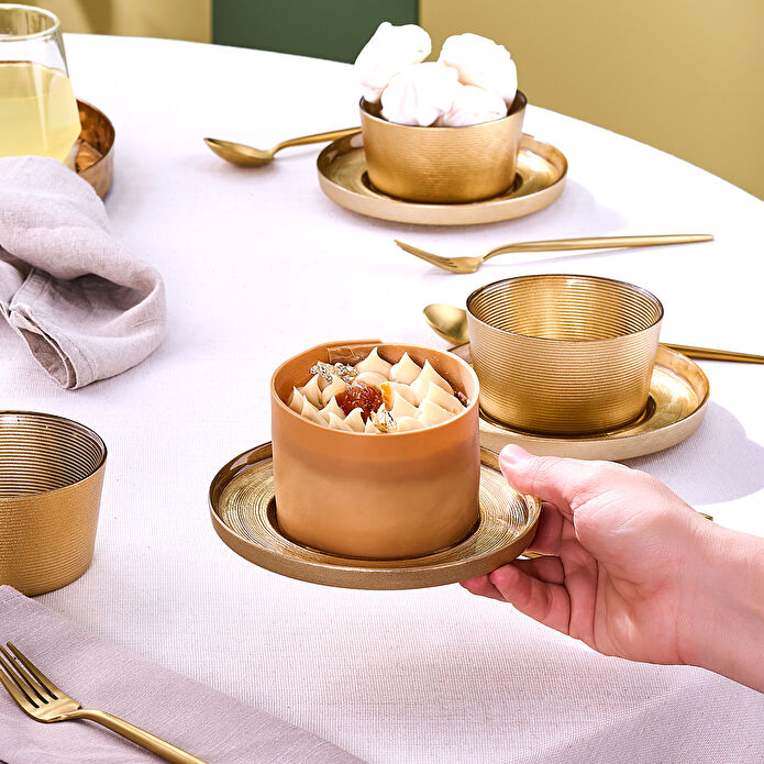 Karaca Larıssa Gold 6 Parça Tatlı/Sunum Kasesi