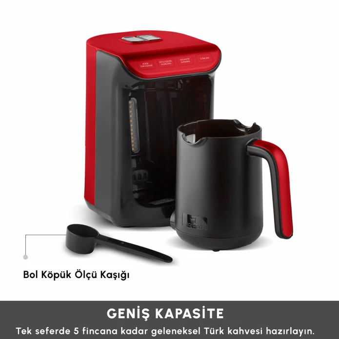 Karaca Hatır Köz Sütlü Türk Kahve Makinesi Imperial Red