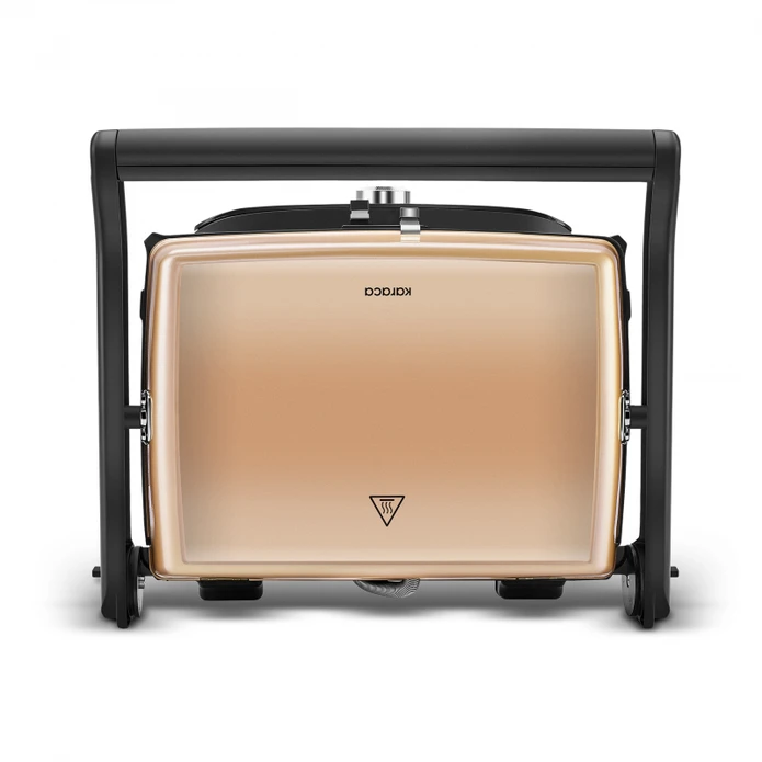 Karaca Gastro Grill Glass Premium 2400W Döküm Tost Makinesi Mineral Gold