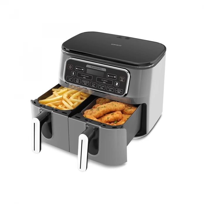 Karaca Air Pro Cook Duo Ev Yemeği XXXL 8 Litre Airfryer Cool Gray 8 Kişilik